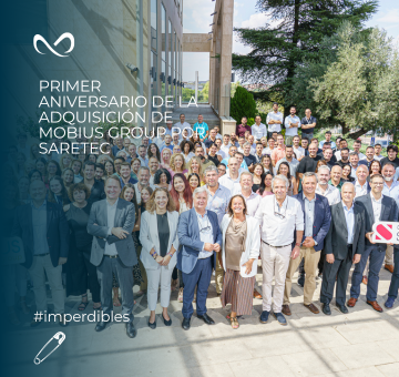 El impulso tecnológico y la sostenibilidad marcan el primer aniversario de la adquisición de Mobius Group por Saretec